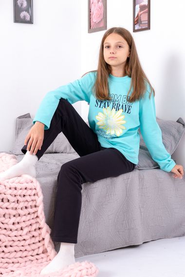 Піжама для дівчинки (підліткова) Носи своє 140 Блакитний (p-12370-137829)