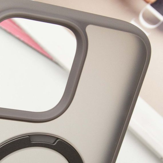 TPU+PC чохол Metal Buttons with MagSafe Colorful HQ Ring для Apple iPhone 15 Pro (6.1") | Зображення 5