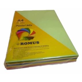Бумага Romus A4 80 г/м2 250sh, 5colors, Mix Pastel (R50874)