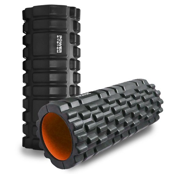 Масажний ролик (роллер) Power System PS-4050 Fitness Foam Roller Black/Orange (33x15см.)