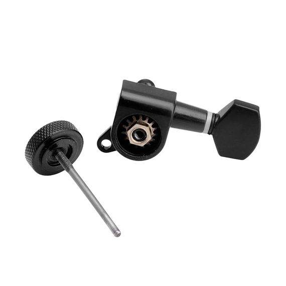 Колки локовые для электрогитары и акустической гитары 6R Lock черные кілки гитари електрогитари | Зображення 2