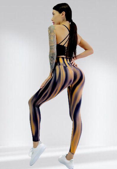 Лосіни пуш ап для фітнесу LILAFIT Помаранчевий градієнт M (LFL000016) | Зображення 2