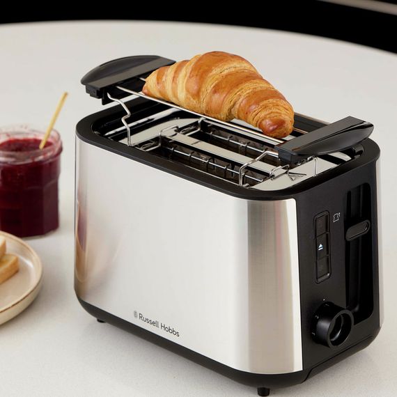 Тостер Russell Hobbs Heaton, нержав., підігрів, розморожування, чорний+нерж (27390-56) | Зображення 7