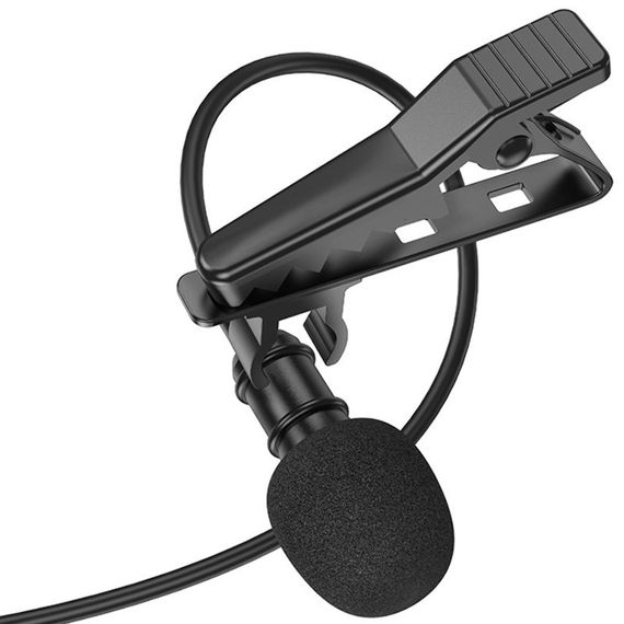 Микрофон петличный Borofone BFK11 Elegant lavalier Lightning (2m) Black | Зображення 2