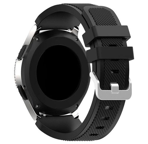 Силіконовий ремінець для годинника Samsung Galaxy Watch 46 mm SM-R800 - Black | Зображення 1