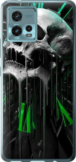 Чехол на Motorola G72 Череп-часы "4100u-2859-17620"