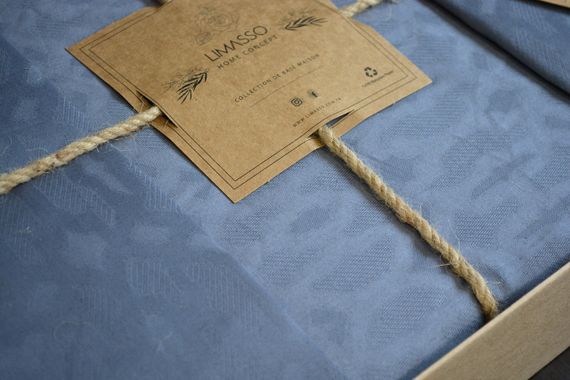 Постельное белье Limasso Jacquard Ranforse 200 х 220 см Catena Natural Grey | Зображення 4
