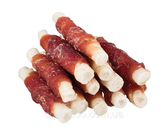 Ласощі для собак Trixie Denta Fun Duck Chewing Rolls палички для чищення зубів з качкою 80 г 12 см TX-31371 | Зображення 1