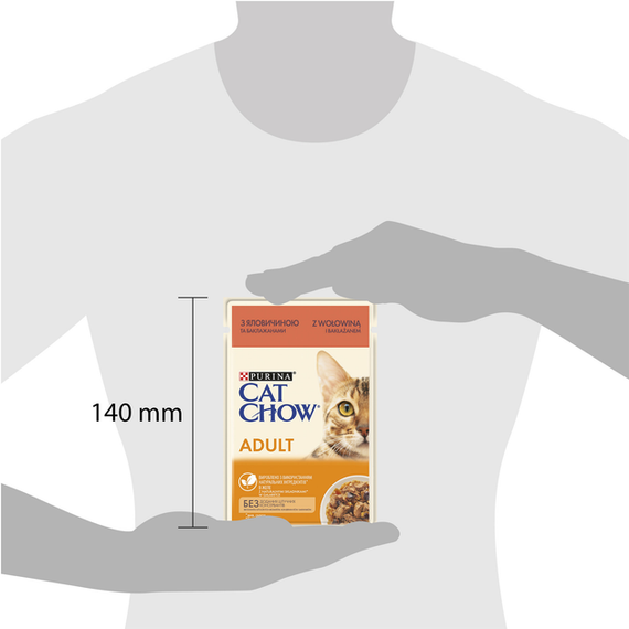Вологий корм Purina CAT CHOW Adult для дорослих котів, яловичина та баклажани 85г | Зображення 2