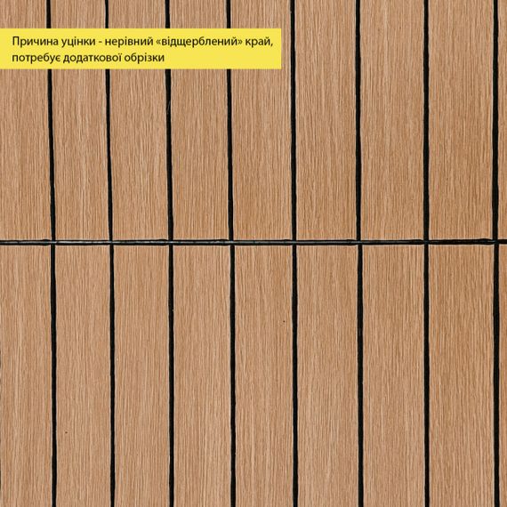 УЦІНКА. Покриття вінілове самоклеюче 3D рейки 600х600х2,8мм Теплий бурштин SW-00002965 | Зображення 3