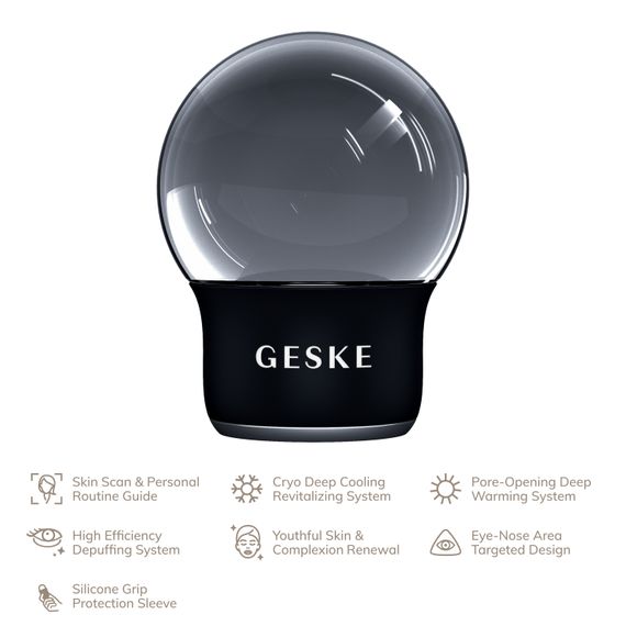 Масажер для обличчя і тіла GESKE Cool&Warm Face and Body Massager 7в1 starlight, Чорний | Зображення 1