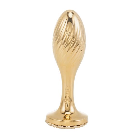 Металева анальна пробка LOCKINK SEVANDA Pearl Pear-shape Anal Plug, зі штучною перлиною | Зображення 1
