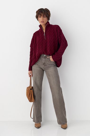 Жіночі шоколадні прямі джинси - коричневий цвет, 38р (є розміри) | Зображення 2