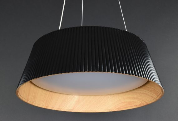 Люстра світлодіодна підвісна LED світильник для квартири на стелю лед з пультом 27573 Чорний 30-100х45х45 см. | Зображення 1