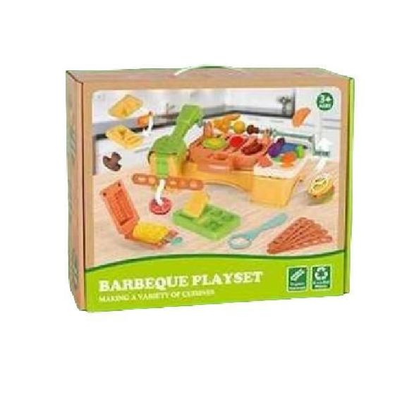 Набор теста для лепки 4 цвета с формами Barbeque Playset