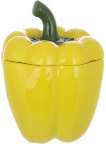 Банка керамічна "Pepper" 1200мл, для сипучих продуктів, жовтий перець