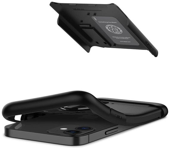 Чехол Spigen для Apple iPhone 12 mini Slim Armor, Black (ACS01545) | Зображення 5
