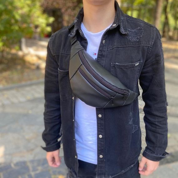 Бананка для телефона , Сумка для города, AB-536 Бананка черная | Зображення 2