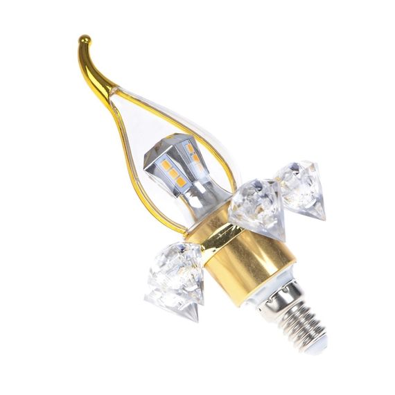 Лампа светодиодная E14 LED 5W 20 pcs WW CL37-A SMD2835 (gold) 220V | Зображення 2