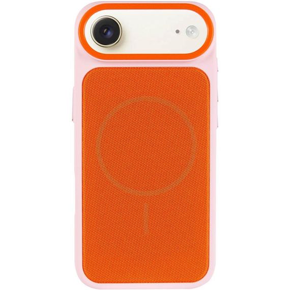 Чохол PC Textile Hybrid with Magnetic Fit для Apple iPhone 17 Air (6.5") Pink / Orange | Зображення 1