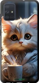 Чохол на Samsung Galaxy A71 2020 A715F Білий кіт "5646b-1826-2448"