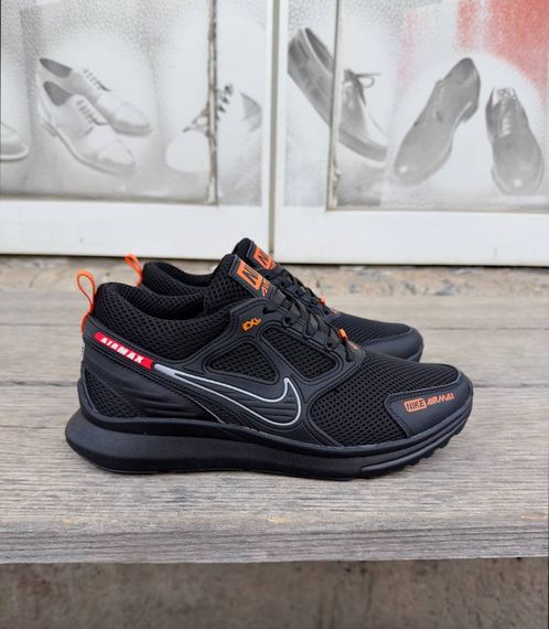 Кросівки літні сітка Nike чорні | Зображення 3