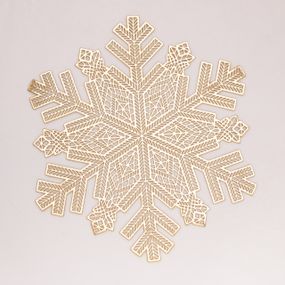 Коврик для сервировки стола Snowflake 38 см, золото HP-36327-13