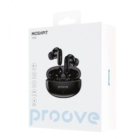 Беспроводные наушники Proove MoshPit TWS, Черный | Зображення 1