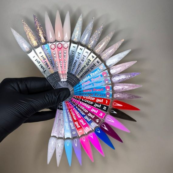 Наклейка на типсу (палитру) для жидкого полигеля Mi Opal №01 (9 x 55 мм) | Зображення 1