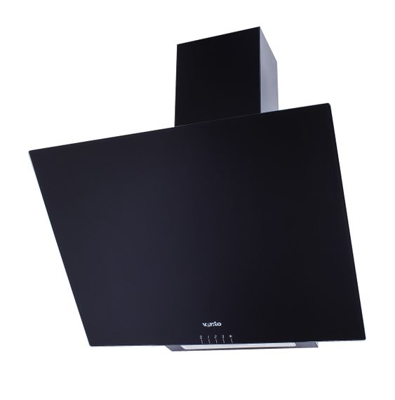Кухонная вытяжка наклонная черная Ventolux MIRROR 60 BK (750) PB