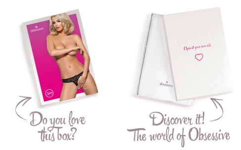 Мереживні танги з доступом Obsessive 837-THC-1, чорні, S/M | Зображення 7