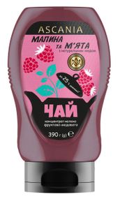 Чай фруктово-медовий Малина - м'ята 390г пляшка