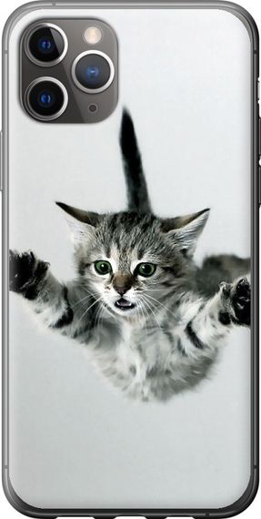 Чехол на iPhone 11 Pro Max Летящий котёнок "2322u-1723-17620"