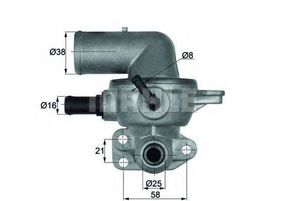Термостат MAHLE ORIGINAL TI13388D на CHRYSLER GRAND VOYAGER IV (RG, RS)