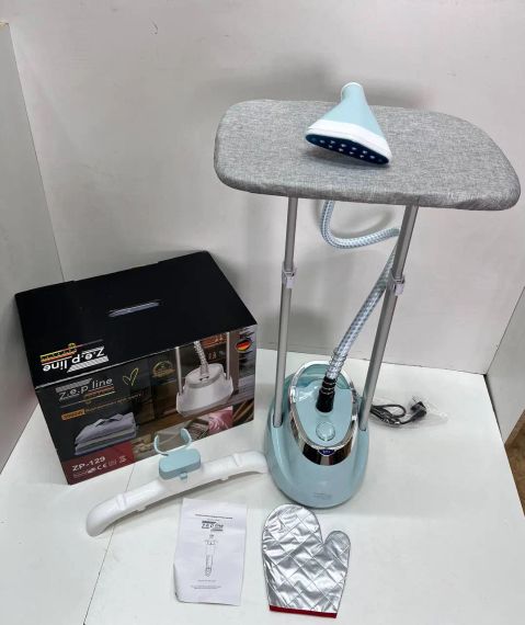 Голубой  Отпариватель вертикальный для одежды со стойкой Zepline ZP-129 3000W | Зображення 3