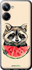 Чохол на Realme 10 Pro Єнотик з кавуном "4605u-2945-2448"