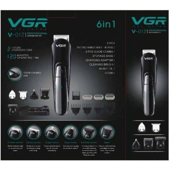 Машинка для стрижки волосся VGR V-012, Перукарня для бороди бездротова, Тример бездротовий | Зображення 2