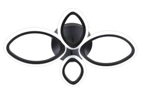 Люстра світлодіодна стельова LED світильник для квартири на стелю лед з пультом 25612 Чорний 11х40х62 см.