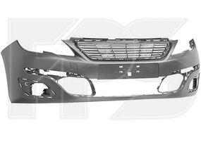Передний бампер Peugeot 308 '13-17  без отв. под п/троник