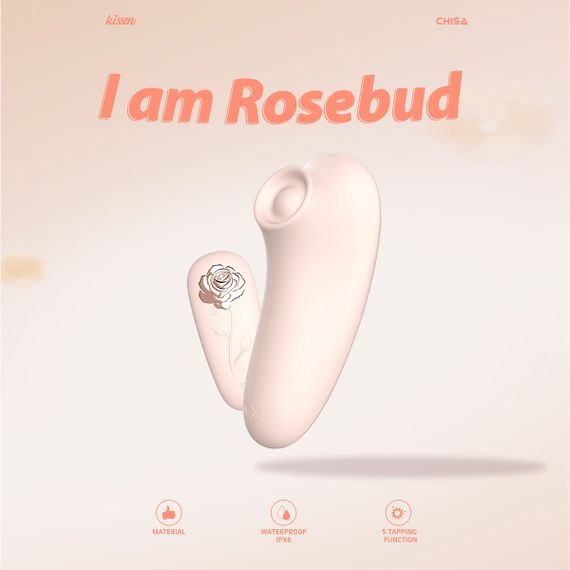 Стимулятор с пульсацией для клитора Chisa Kissen Rosebud персиковый Sex Aura | Зображення 2