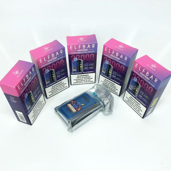 ELF BAR GH 23000 5%. Чорниця Малина (Blueberry Raspberry Ice) | Зображення 3