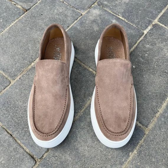 Чоловічі бежеві замшеві лофери 43 розмір | Зображення 2