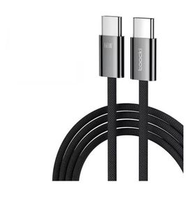 Кабель для быстрой зарядки и передачи данных Toocki 60W USB Type-C to USB Type-C 1 м Черный