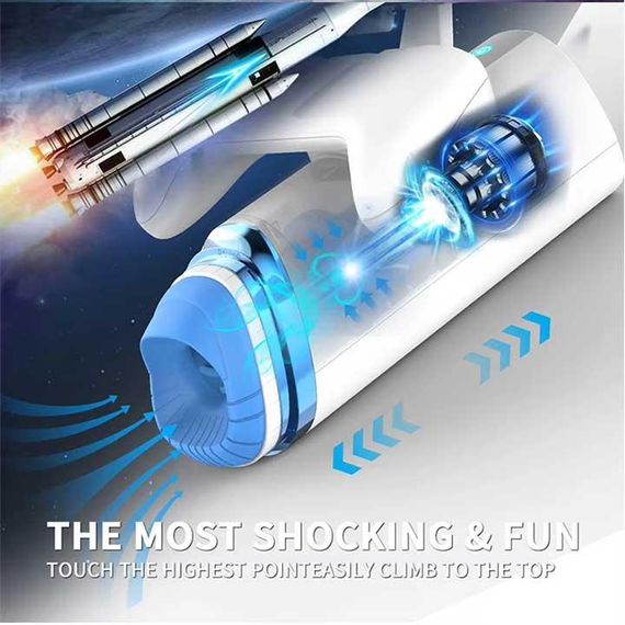 Автоматический мастурбатор Warrior M-100 PRO с поступательными движениями, вибрацией, подогревом и держателем для телефона | Зображення 1