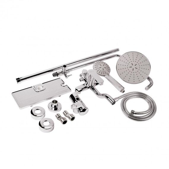 Душова система універсальна Qtap Plava на три споживача (з виливом) QT1004CRM Chrome | Зображення 9