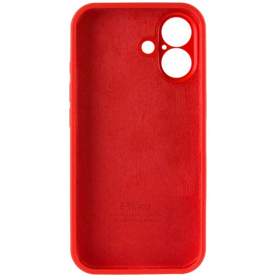 Чохол Silicone Case Full Camera Protective (AA) для Apple iPhone 16 (6.1") Червоний / Red | Зображення 6