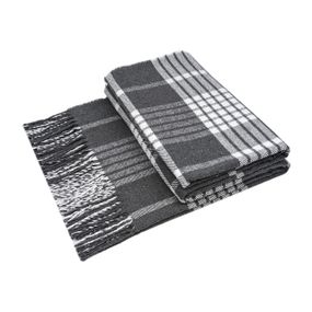 Плед бавовняний HORACE сірий Love You 140 x 200 см