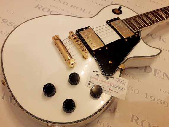 Електрогітара Gibson Les Paul Custom White Alpine China | Зображення 1