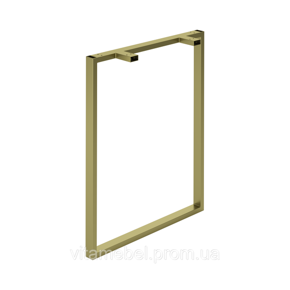 Комплект опор для стола из металла 600×120mm, H=730mm (профильная труба: 40x20mm) Золото | Зображення 2
