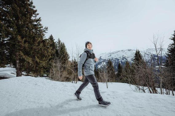 Кофта чоловіча SH500 X-WARM для туризму сіра | Зображення 2